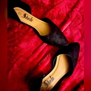 Worn once black flats